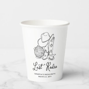 Vasos De Papel Botas de vaquera de discoteca último rodeo fiesta