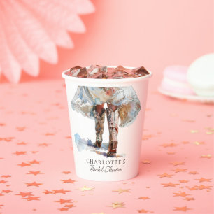 Vasos De Papel Botas de vaquera occidentales rústicas para desped