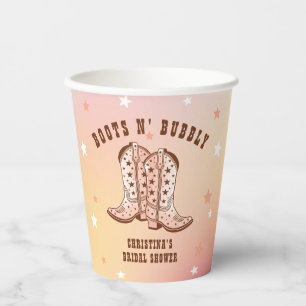 Vasos De Papel Botas de vaquero con burbujas Botas de vaquero par