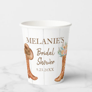 Vasos De Papel Botas Rústicas de Campo Personalizadas para Desped
