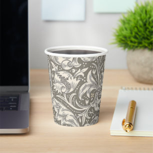 Vasos De Papel Botón de soltero de damasco antiguo de William Mor