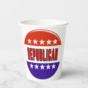 Vasos De Papel Botón Republicano