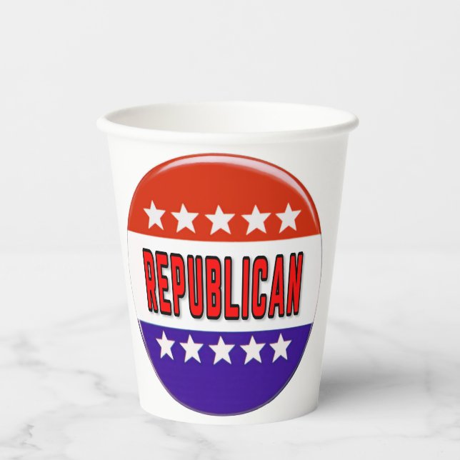 Vasos De Papel Botón Republicano (Anverso)