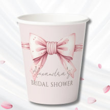 Bow rosado tira y se ata la ducha nupcial