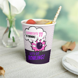Vasos De Papel Bowling Party Fun for Girls' Birthdays