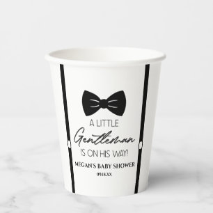 Vasos De Papel Bowtie Suspende un pequeño Baby Shower
