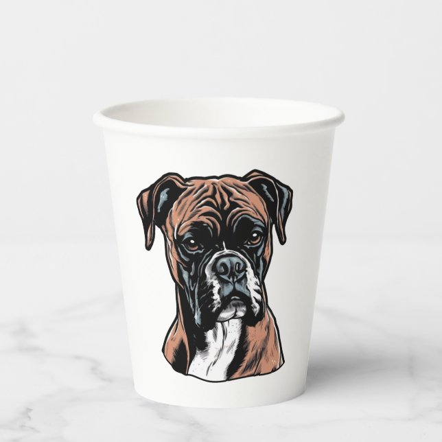 Vasos De Papel Boxer Buddy Protección Humorosa (Anverso)