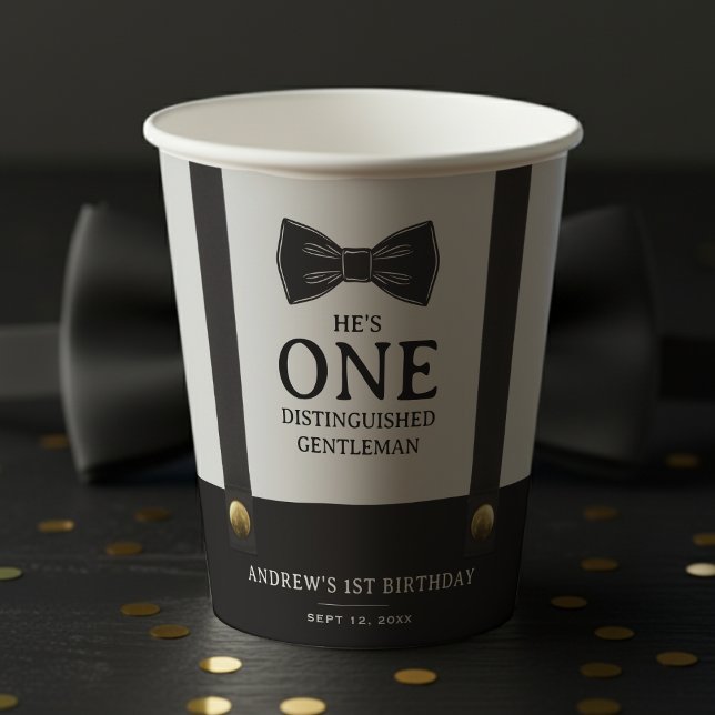 Vasos De Papel Boy 1st Birthday One Distinguished Gentleman (Subido por el creador)