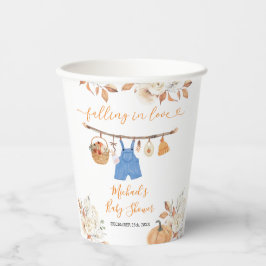 Vasos De Papel Boy Autumn Clothes Pumpkin Fall Baby Shower