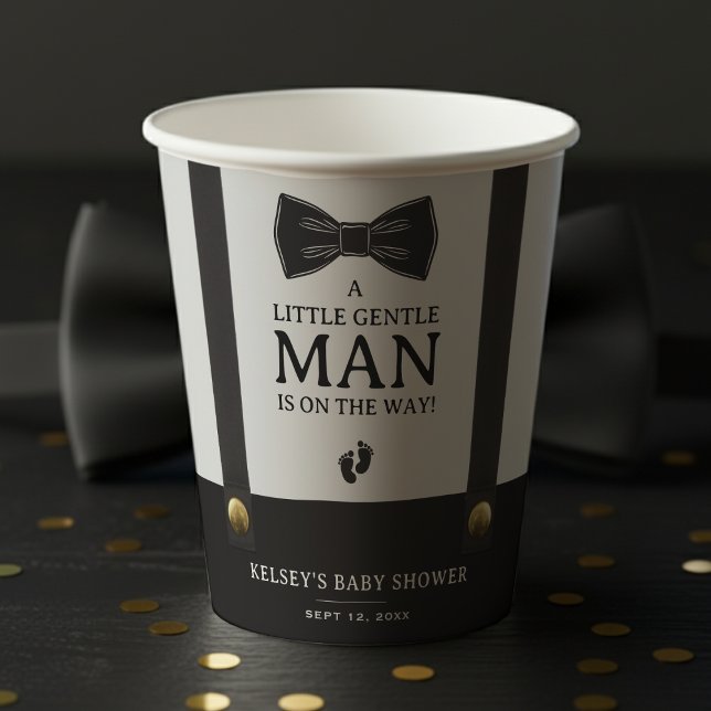 Vasos De Papel Boy Baby Shower A Little Gentleman Suspenders (Boy Baby Shower A Little Gentleman Suspenders Paper Cups
)