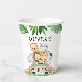 Vasos De Papel Boy Jungle Wild One Birday Paper Cups