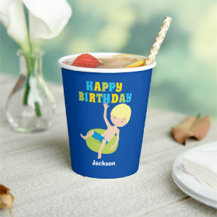 Vasos De Papel Boys Fiesta Personalizado Niños Cumpleaños