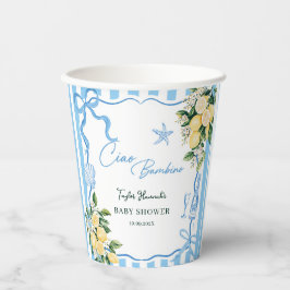 Vasos De Papel Boys Lemon Ciao Baby Italian Baby Shower