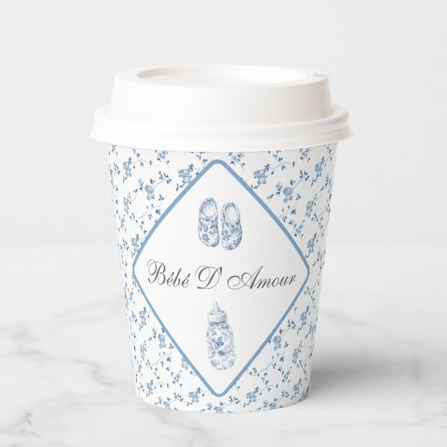 Vasos De Papel Brébé d'Amour Chinoiserie-Baby Shower Cups (Anverso)
