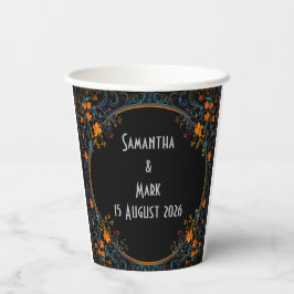 Vasos De Papel Bride & Groom delicado diseño clásico