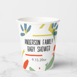 Vasos De Papel Bright Botanicals Baby Shower