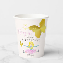 Vasos De Papel Brillante Como Un Ilustracion De Acuarela Chica