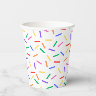 Vasos De Papel Brillantes gotas de Fiesta de papel rociadas con a