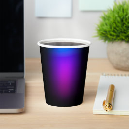 Vasos De Papel Brillo de gradiente violeta negro