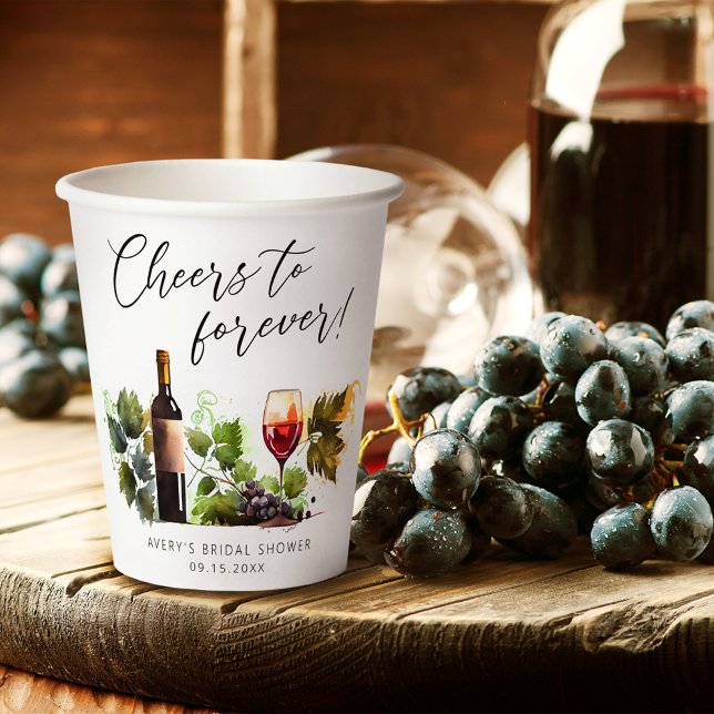 Vasos De Papel Brindis Chic para Siempre Acuarela Degustación de  (Subido por el creador)