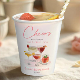 Vasos De Papel Brindis por | Despedida de Soltera de Cocktail con