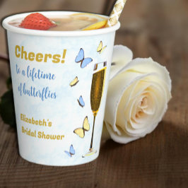 Vasos De Papel Brindis Por Una Vida De Mariposas Despedida de Sol