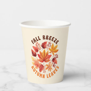 Vasos De Papel Brisa de caída, hojas otoñales - Foliage caprichos