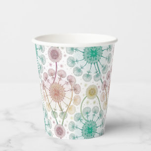 Vasos De Papel Brisa de Dandelion caprichosa - Botánica Pastel