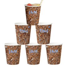 Bronce de vidrio dorado con iniciales