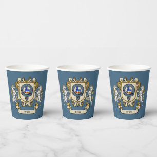 Vasos De Papel Bruce Clan Badge Blue Personalizado