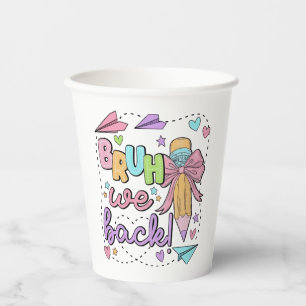Vasos De Papel Bruh, volvemos a la escuela graciosa