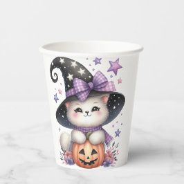 Vasos De Papel Bruja de Halloween Hechicería Brujos Castillo