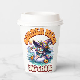 Vasos De Papel Bruja de Summerween Kawaii Espeluznante en Flotado