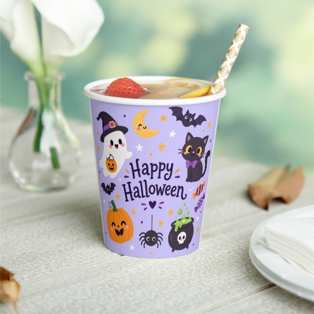 Vasos De Papel bruja halloween (in situ)