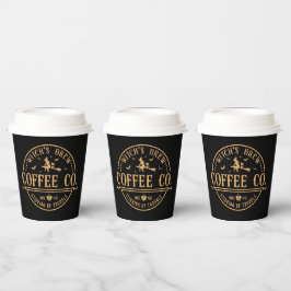 Vasos De Papel brujas frescas preparan café fiesta de Halloween 