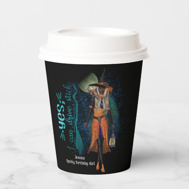 Vasos De Papel Brujería Espectacular Halloween De Cumpleaños 30 (Anverso)