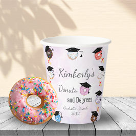 Vasos De Papel Brunch de Graduación de Donuts y Grados