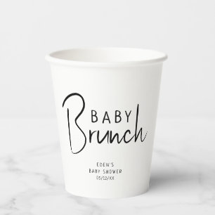 Vasos De Papel Brunch Neutral Simple Moderno para Bebés