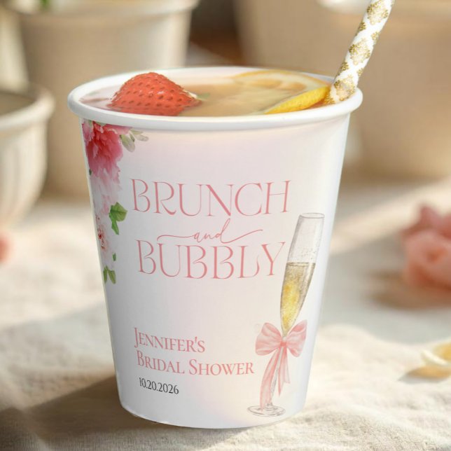 Vasos De Papel Brunch y Burbujas | Jardín Salvaje de Bow Desayuno (Subido por el creador)