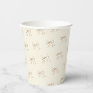 Vasos De Papel Brunéi y Bubbly Champagne Bow Bridal Shower