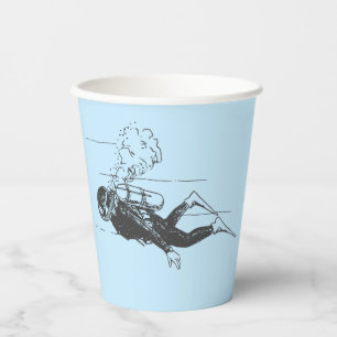 Vasos De Papel Buceador de Scuba