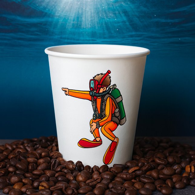 Vasos De Papel Buceador de Scuba (Subido por el creador)