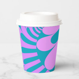 Vasos De Papel Bucle rosa y Verde azulado