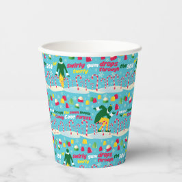 Vasos De Papel Buddy the Elf Candy Pattern