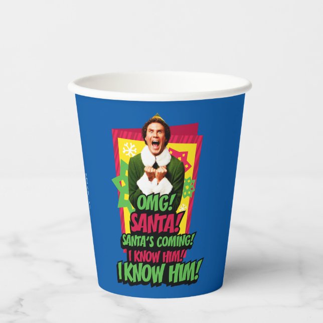 Vasos De Papel Buddy the Elf | ¡Dios mío! ¡Santa! (Anverso)