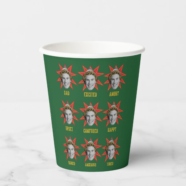 Vasos De Papel Buddy the Elf | Emociones (Anverso)
