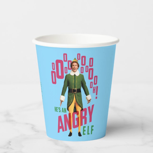 Vasos De Papel Buddy the Elf | Es un elfo enojado (Anverso)