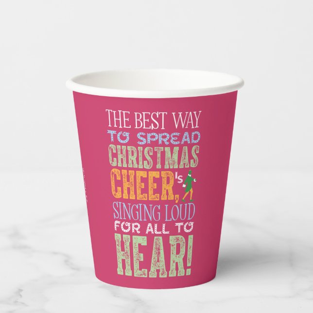Vasos De Papel Buddy the Elf | Navidades Cheque (Anverso)