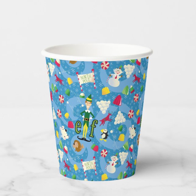 Vasos De Papel Buddy the Elf Personalizado Pattern (Anverso)