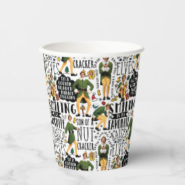 Vasos De Papel Buddy the Elf Quote Pattern